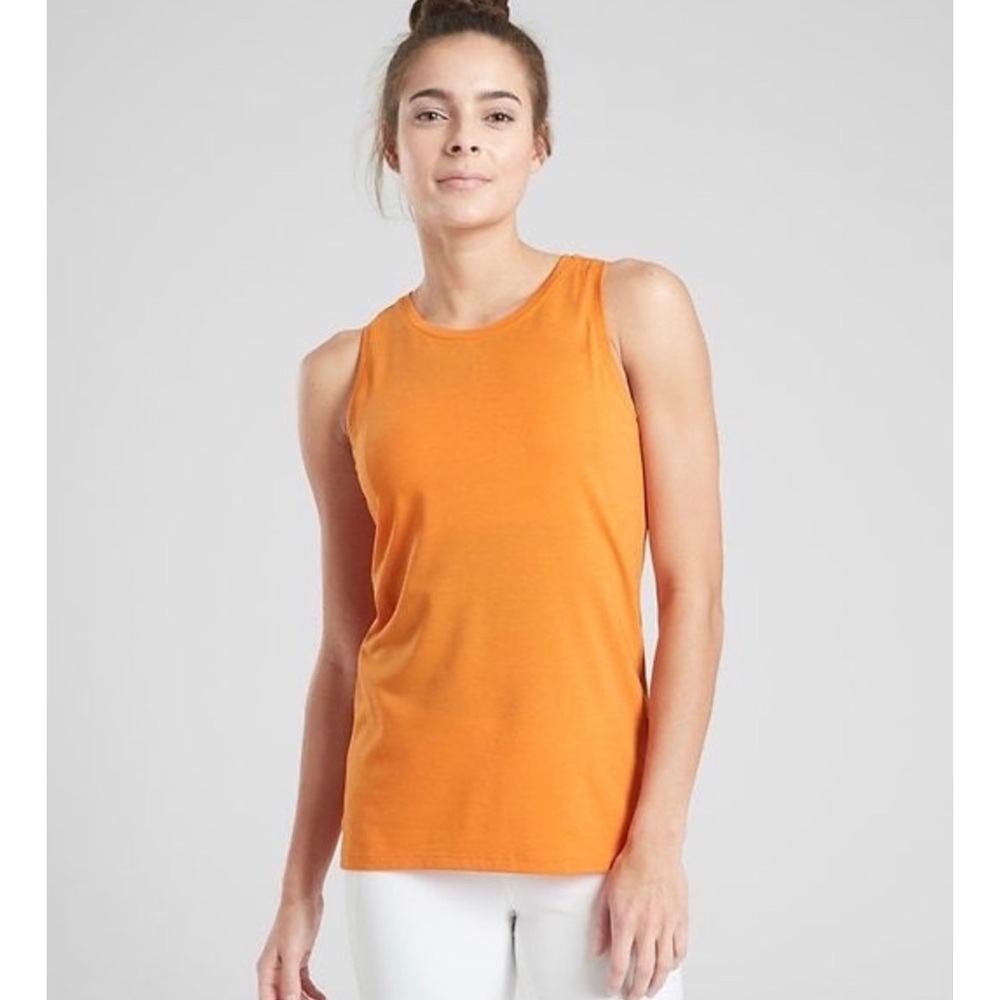 Athleta Women’s Basic Orange Workout Active Tank … - image 1